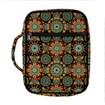 Chaotic Boho Floral Pattern Print Front Pocket Bible Bag