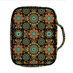 Chaotic Boho Floral Pattern Print Front Pocket Bible Bag