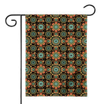 Chaotic Boho Floral Pattern Print House Flag