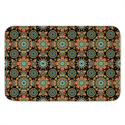 Chaotic Boho Floral Pattern Print Indoor Door Mat