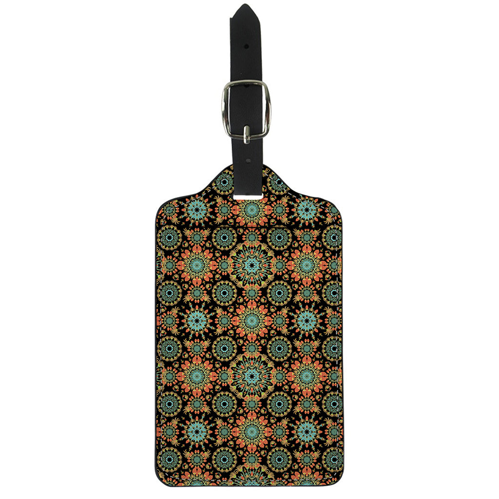 Chaotic Boho Floral Pattern Print Luggage Tag