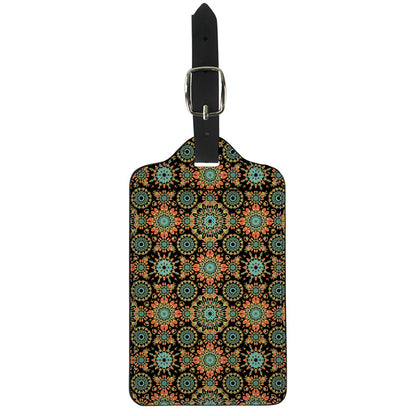 Chaotic Boho Floral Pattern Print Luggage Tag