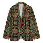 Chaotic Boho Floral Pattern Print Men's Blazer