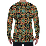 Chaotic Boho Floral Pattern Print Men's Long Sleeve T-Shirt
