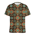 Chaotic Boho Floral Pattern Print Men's Athletic T-Shirt