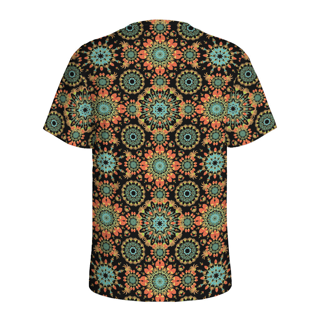 Chaotic Boho Floral Pattern Print Men's Sports T-Shirt