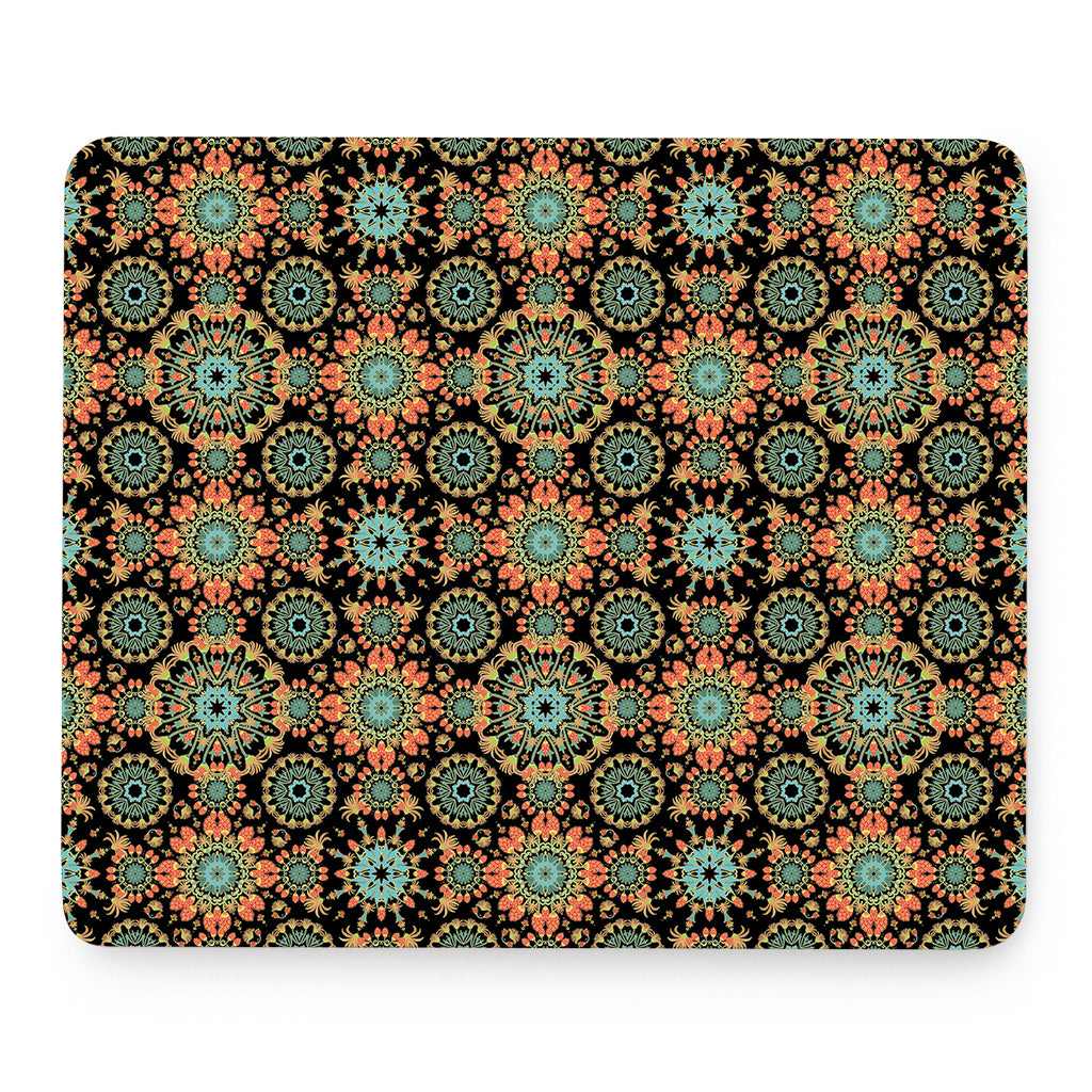 Chaotic Boho Floral Pattern Print Mouse Pad
