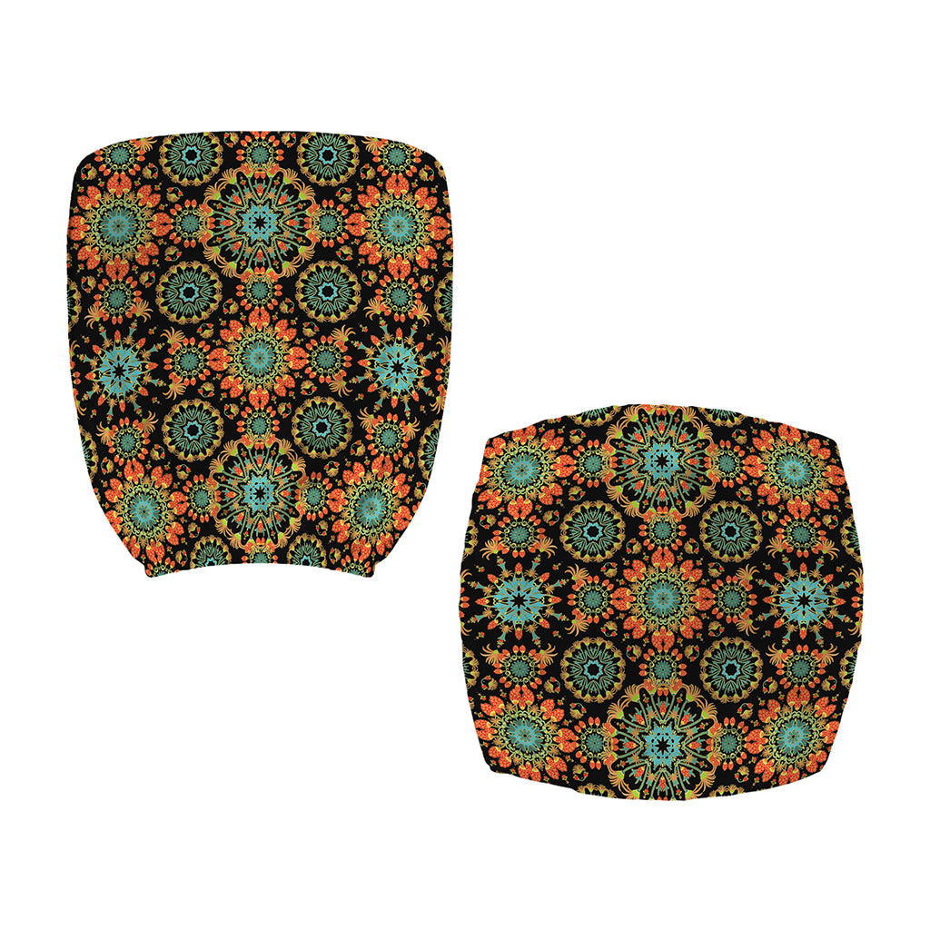 Chaotic Boho Floral Pattern Print Office Chair Cover