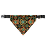 Chaotic Boho Floral Pattern Print Over The Collar Dog Bandana