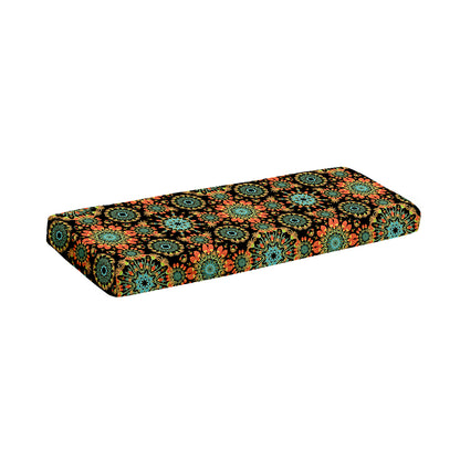 Chaotic Boho Floral Pattern Print Piano Keyboard Cover