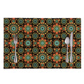 Chaotic Boho Floral Pattern Print Placemat