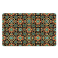 Chaotic Boho Floral Pattern Print Polyester Doormat