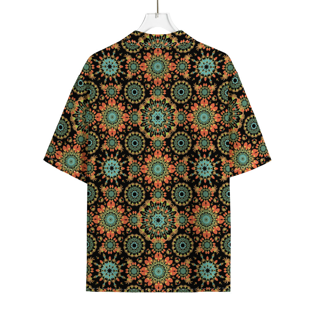 Chaotic Boho Floral Pattern Print Rayon Hawaiian Shirt