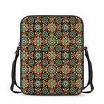 Chaotic Boho Floral Pattern Print Rectangular Crossbody Bag