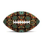 Chaotic Boho Floral Pattern Print Rugby Ball