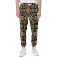 Chaotic Boho Floral Pattern Print Joggers