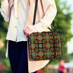 Chaotic Boho Floral Pattern Print Shoulder Strap Bible Bag