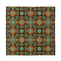 Chaotic Boho Floral Pattern Print Silk Bandana
