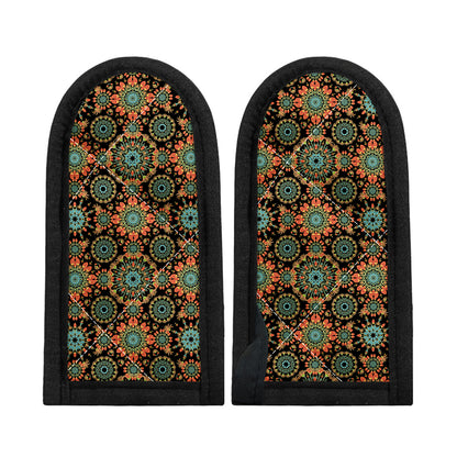 Chaotic Boho Floral Pattern Print Skillet Handle Cover