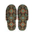 Chaotic Boho Floral Pattern Print Slippers