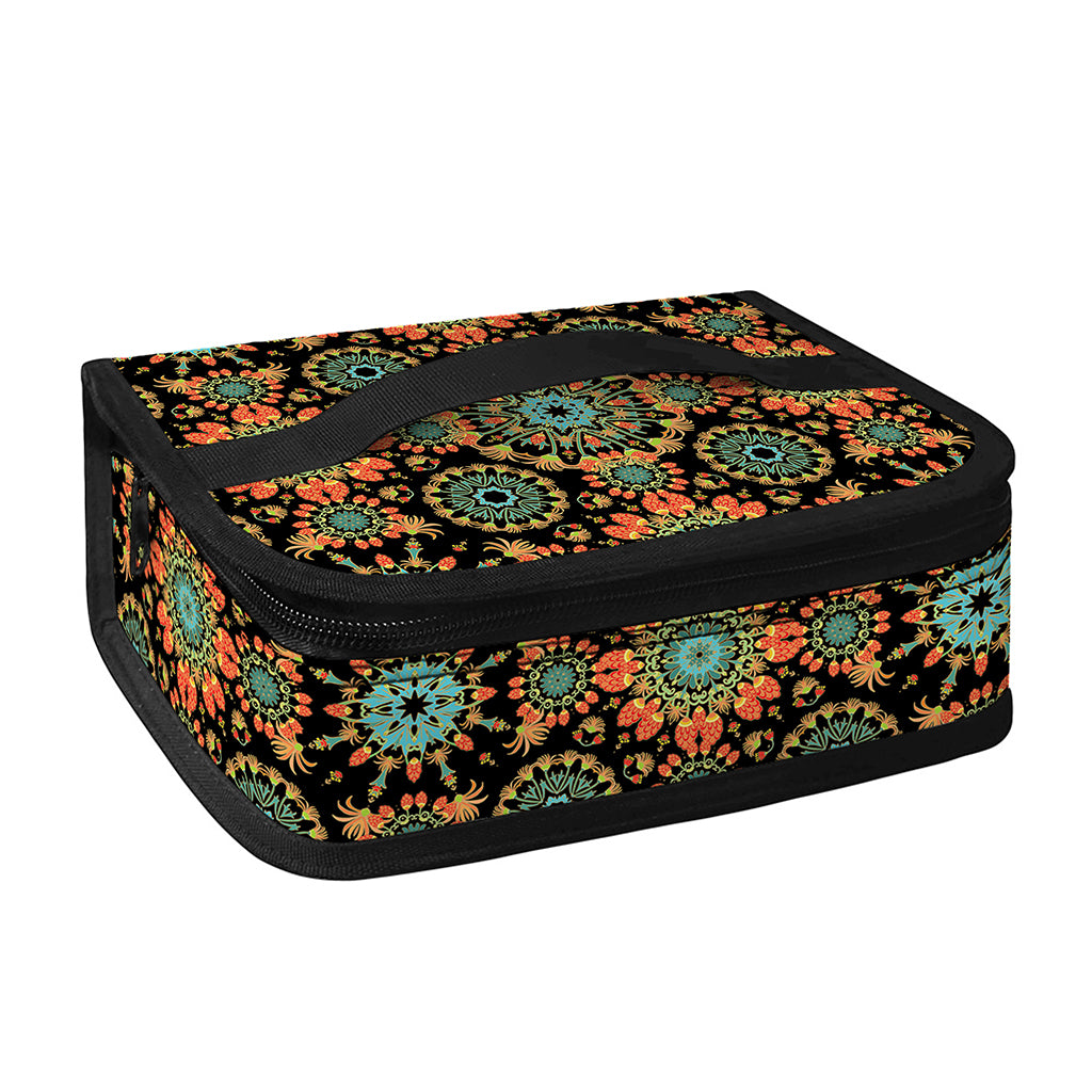 Chaotic Boho Floral Pattern Print Small Lunch Bag