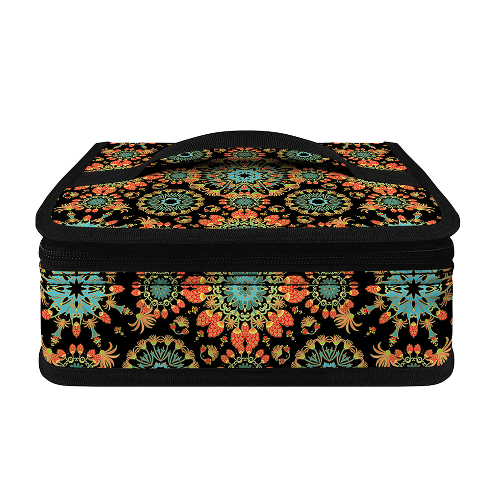 Chaotic Boho Floral Pattern Print Small Lunch Bag