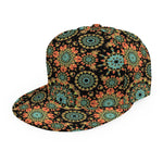 Chaotic Boho Floral Pattern Print Snapback Cap
