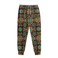 Chaotic Boho Floral Pattern Print Sweatpants