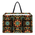 Chaotic Boho Floral Pattern Print Utility Tote Bag