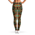 Chaotic Boho Floral Pattern Print Women's Leggings