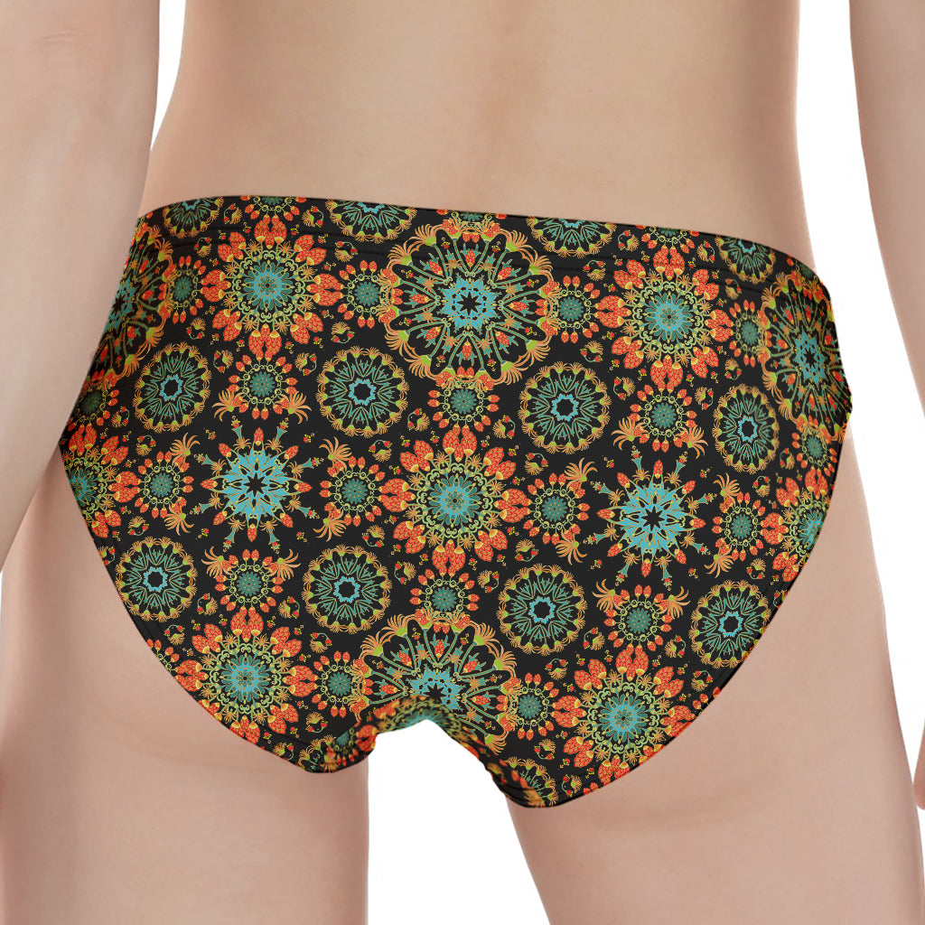 Chaotic Boho Floral Pattern Print Women's Panties