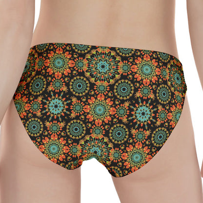 Chaotic Boho Floral Pattern Print Women's Panties