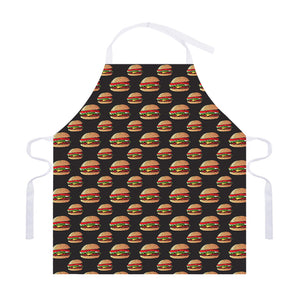 Cheeseburger Pattern Print Adjustable Apron