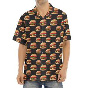 Cheeseburger Pattern Print Aloha Shirt