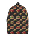 Cheeseburger Pattern Print School Backpack