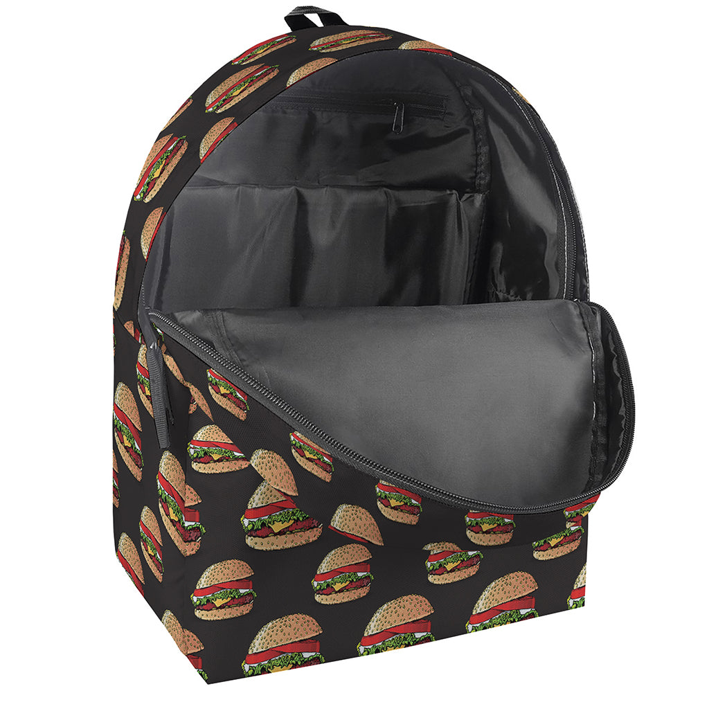 Cheeseburger Pattern Print Backpack