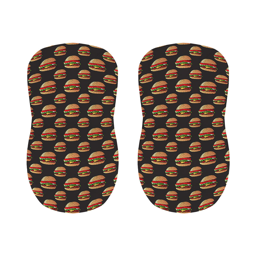 Cheeseburger Pattern Print Bar Stool Covers