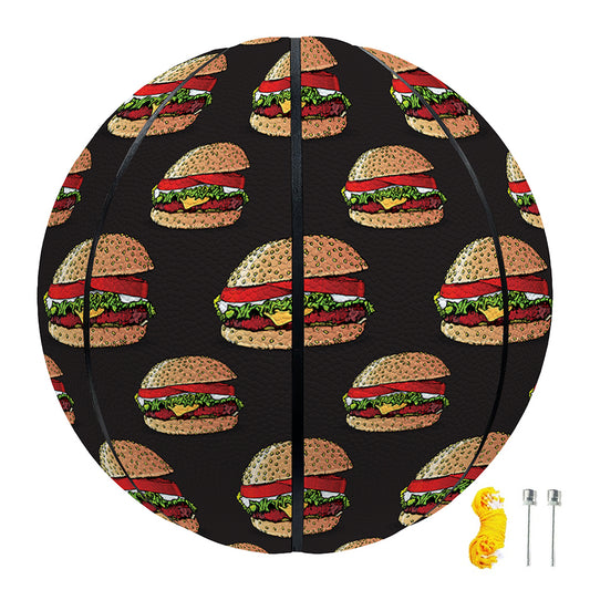 Cheeseburger Pattern Print Basketball