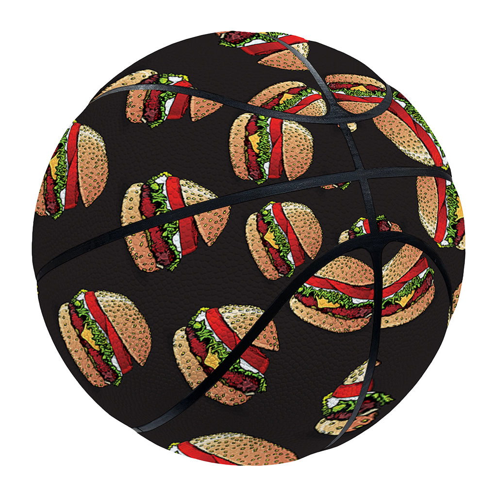 Cheeseburger Pattern Print Basketball