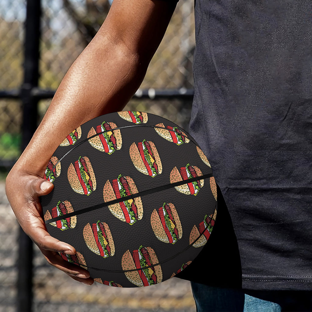 Cheeseburger Pattern Print Basketball