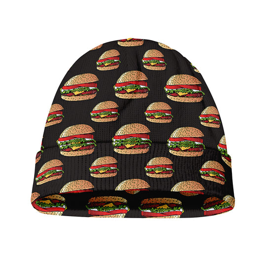 Cheeseburger Pattern Print Beanie