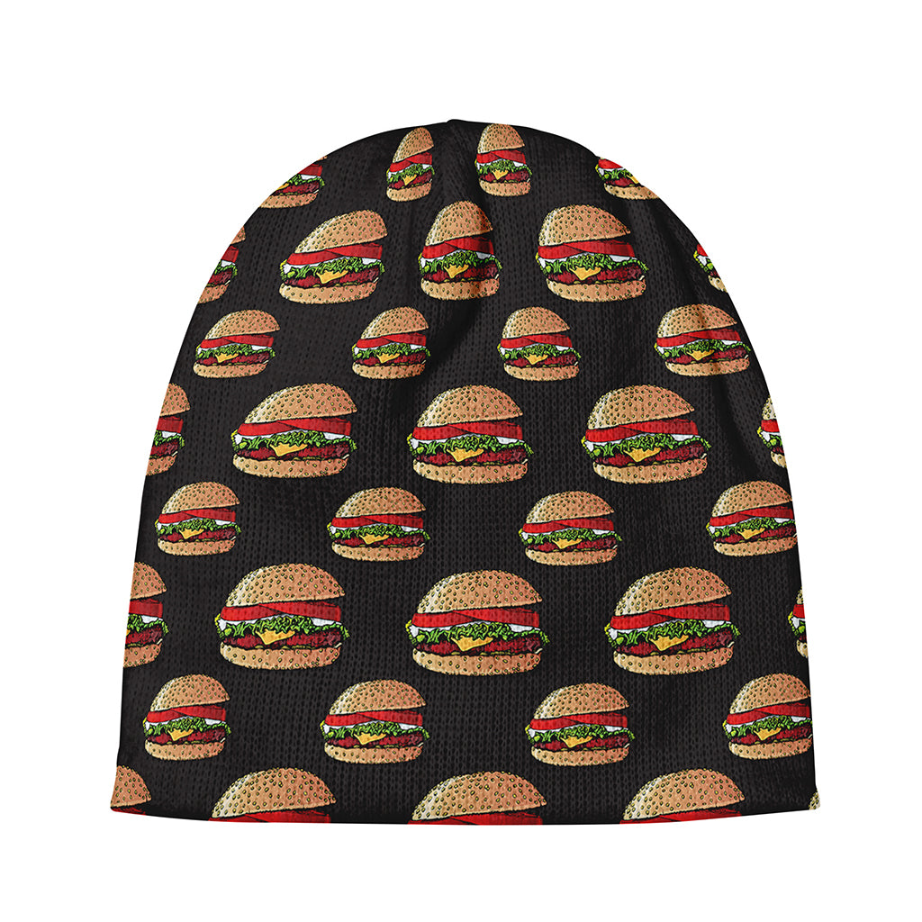 Cheeseburger Pattern Print Beanie