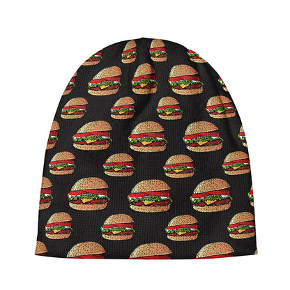 Cheeseburger Pattern Print Beanie