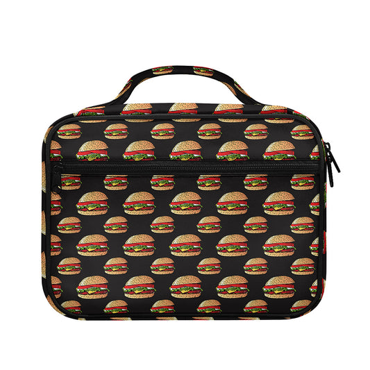 Cheeseburger Pattern Print Briefcase Bible Bag