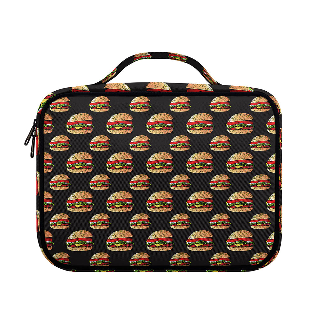 Cheeseburger Pattern Print Briefcase Bible Bag