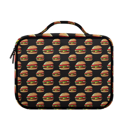 Cheeseburger Pattern Print Briefcase Bible Bag
