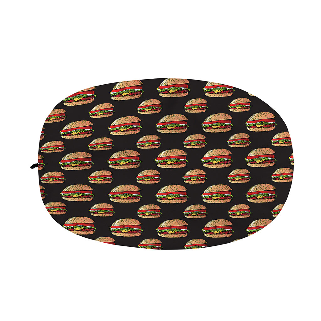 Cheeseburger Pattern Print Car Side Mirror Covers