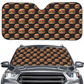 Cheeseburger Pattern Print Car Windshield Sun Shade