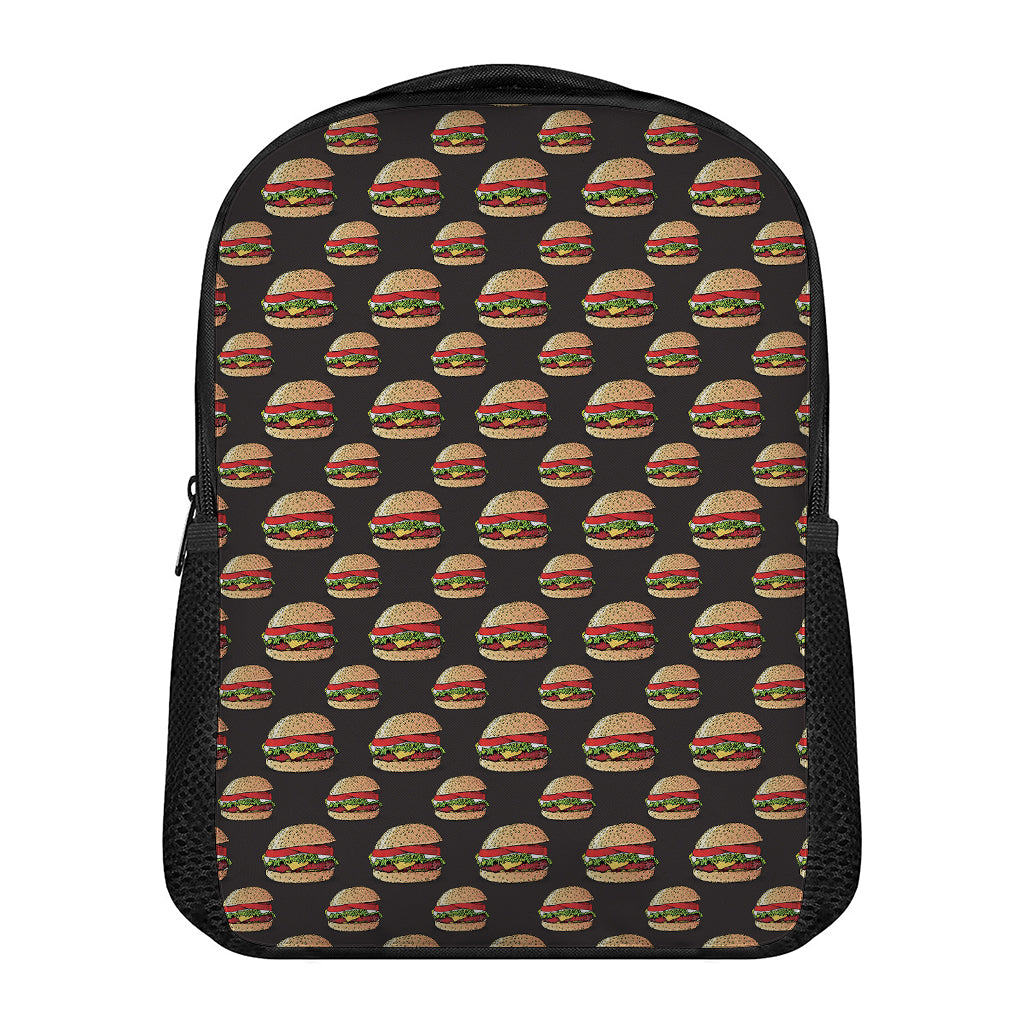 Cheeseburger Pattern Print Casual Backpack