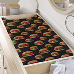 Cheeseburger Pattern Print Changing Pad Cover